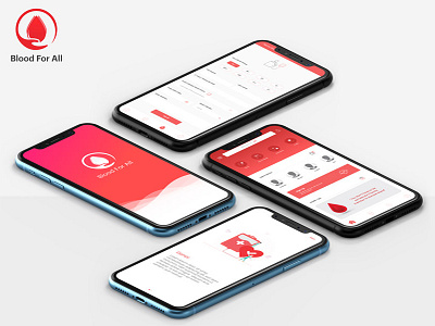 Blood For All app design icon logo ui ux