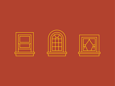 Window and Door Icons branding house housing icon illustration logo logo design pattern realestate