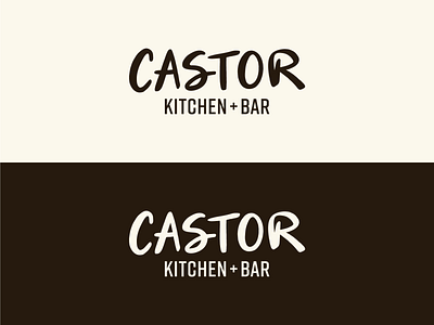 Castor Logo bar bar logo branding calligraphy cursive design hand drawn hand lettering identity design identity system illustration logo logo design procreate rebrand restaurant restaurant logo script vector wordmark