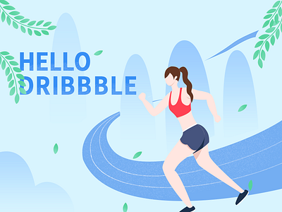 hello dribbble illustration