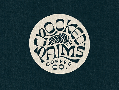 Crooked Palms Coffee Co. Logo branding coffee design handlettering icon lettering logo logo design typography