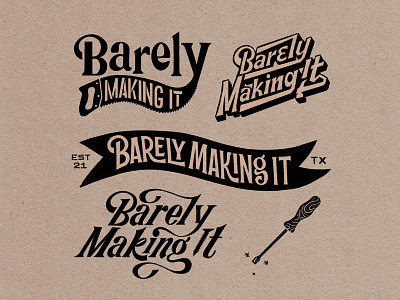 Barely Making It Logo Sketches