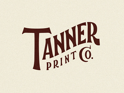 Tanner Print Co. Logo brand branding custom type design handlettering lettering logo orange county printing procreate typography vintage