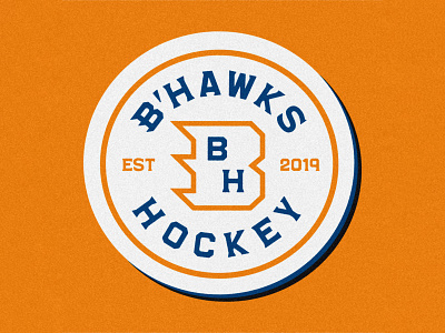 B'Hawks Hockey Team Logo branding design handlettering hawk hockey lettering logo procreate sports typography vector