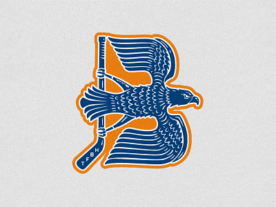 B'Hawks Flying B Illustration bird branding design designbrew handlettering hawk hockey illustration lettering logo procreate sports typography vector