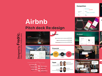 AirBnb Pitch deck redesigned presentation airbnb design graphic design pitchdeck presentation