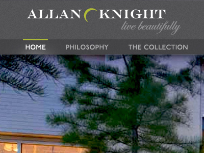 Allan Knight Website interior design web design