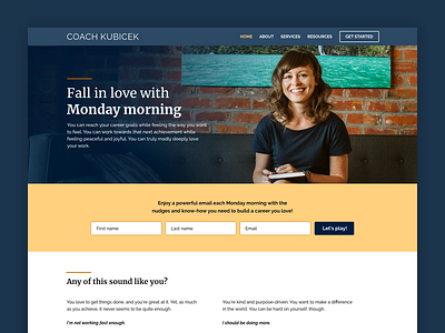 Life coach website