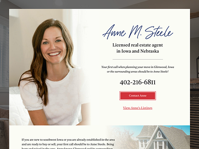Real estate agent single page website