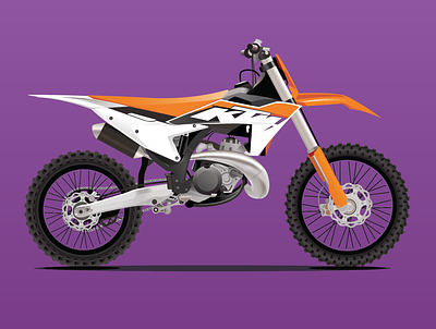 2023 KTM 300SX Illustration 2stroke dirtbike illustration ktm ktm300 motocross motorcycle supercross vector