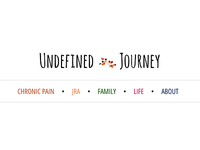 Undefined Journey blog navigation
