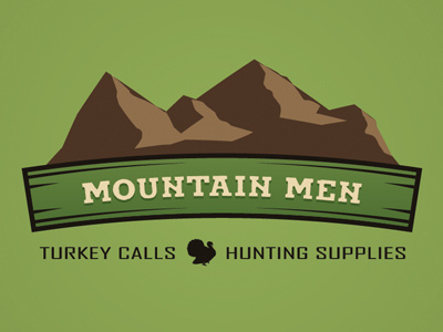 Mountain Men Logo hunting supplies logo outdoors turkey hunting