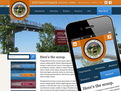 PottCounty.com Redesign county design responsive web website