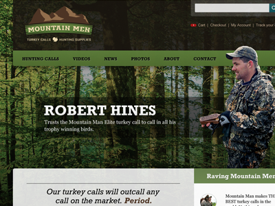 Turkey call e-commerce layout