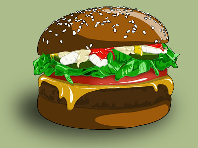 Burger animation app art branding burger design food icon illustration illustrator logo meat
