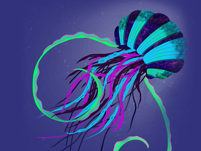Jellyfish animation app art design icon illustration illustrator jellyfish logo ocean sea life