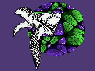 Turtle animation app art design icon illustration illustrator logo ocean sea life turtle