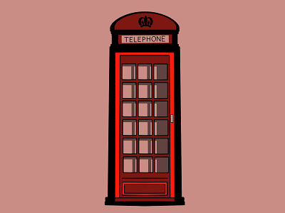 Telephone call design england illustrator picture telephone