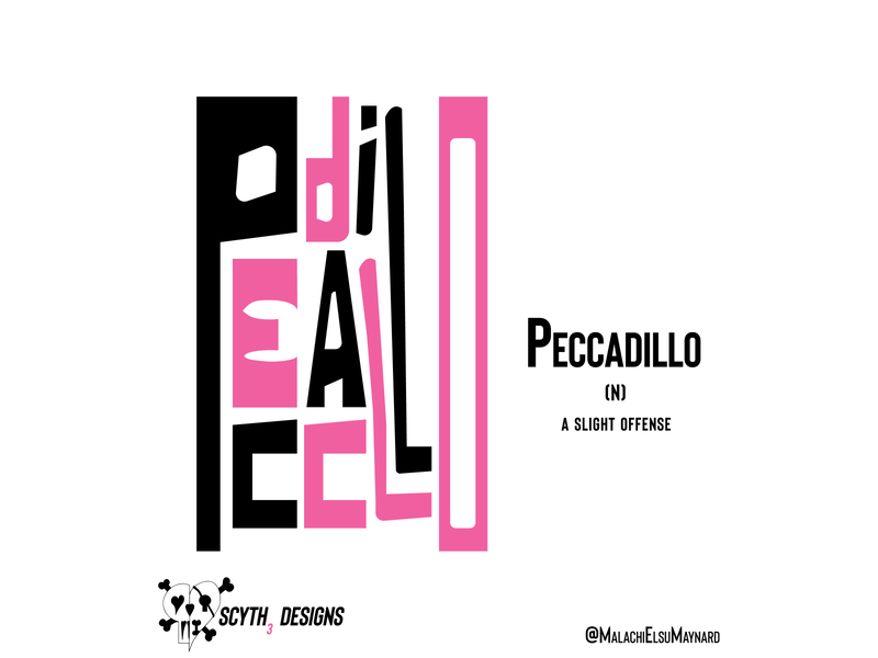 Word of the Day: Peccadillo branding design illustration layout layoutdesign poster typography vector