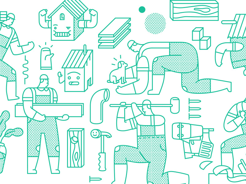 Fine roof part 3 vector minimal logo website web ux ui illustrator illustration explainer design branding animation
