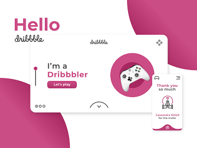 Dribbble Debut Shot app brand design branding controller debut shot debutshot design dribbble dribbble shot dribble debut gaming website minimal user interface website