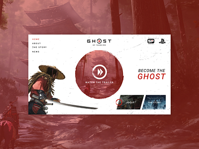 Ghost of Tsushima Website Concept