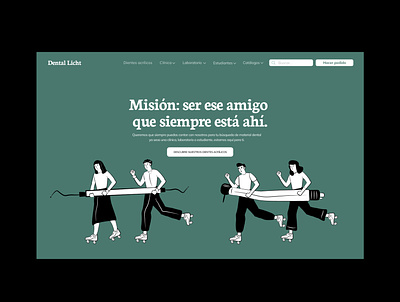 Landing page for Dental Licht (2021) design illustration ui ux web design