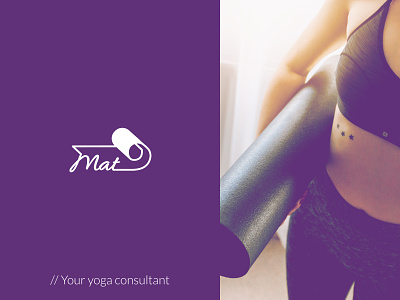 Logo design for Mat Yoga App yoga mat app design product logodesign design yoga logo yoga app yoga app logo logo design logo