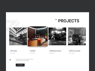 Project Previews cases minimalism portfolio projects ui webdesign