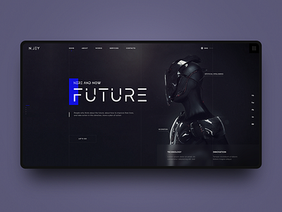 Future. Technology and Innovation black future modern ui web webdesign