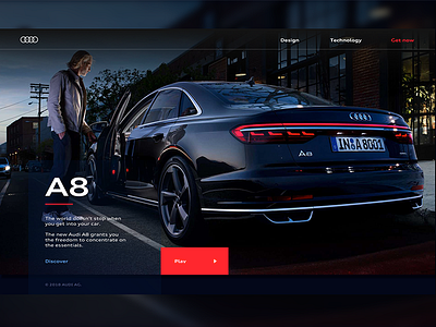 Audi - Being Ahead through Technology audi auto car lucasagency lukasrasciauskas ui uidesign ux uxdesign web webdesign webdesigner