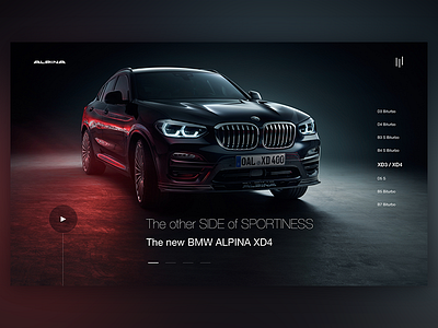 Alpina web design concept alpina auto bmw car landingpage motor ui ux webdesign