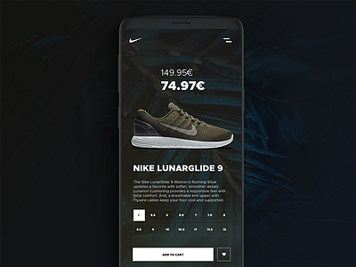 Nike Lunarglide 9 design green lucasagency mobile nike sport sportdesign ui ux uxdesign web webdesign