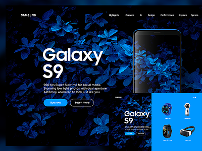 Samsung S9 lucasagency ui ux uxdesign web webdesign