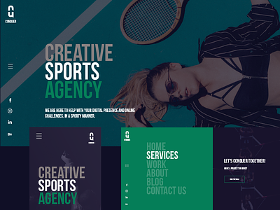 Conquer design lucasagency lukasrasciauskas sport sportdesign ui uidesign ux uxdesign web webdesign webdesigner