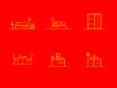 Furniture Brand Icon Set