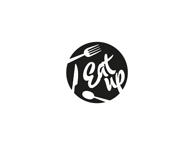 EatUp black logo cafeteria canteen logo circle design circle logo eat eat up food logo fork knife logo logo design logotype minimal minimal logo minimalist logo restaurant logo simple logo spoon