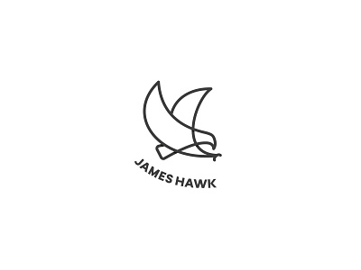 James Hawk animal logo bird bird logo hawk hawk logo logo logo design minimal minimal design one line one line logo oneline simple logo