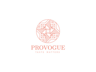 Provogue logo branding coral feminine feminine design feminine logo intricate intricate logo logo logo design modern logo provogue