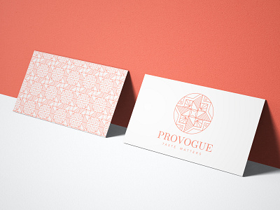 Provogue logo & repeatable pattern branding design feminine feminine design feminine logo intricate intricate logo logo logo design modern logo pattern repeatable pattern seamlesspattern