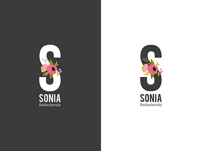 Sonia florist's branding feminine design feminine logo floral logo flower logo logo logo design s monogram simple logo sonia