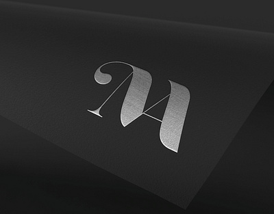 M.A. | Monogram branding design logo minimal typography vector
