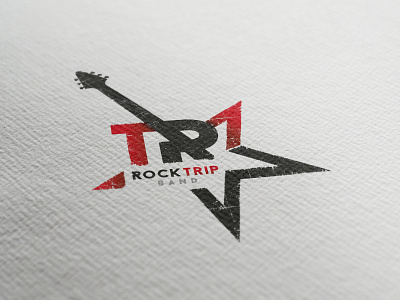ROCK TRIP (Band) branding design guitar illustration lettering logo star type typography vector