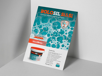 MAXIMA | Rolosil Si&Si branding decorative design facade flyer geometric illustration mortar orange package packaging plaster product vector wall