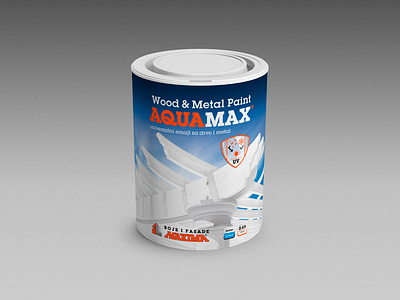 MAXIMA | Aquamax Wood & Metal Paint branding design metal minimal orange package packaging paint white wood