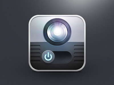 Flashlite Icon 3d app icon camera flashlight icon ios iphone light realism skeuomorphic skeuomorphism