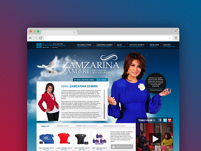 Zamzarina Personal Website celebrity malaysian host web development