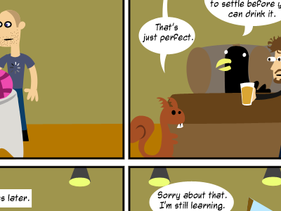 Snippet of CSSquirrel #48: Slowing Down at the Pilcrow brown comic vector