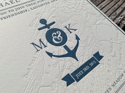 Wedding Invite Letterpress