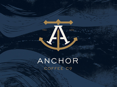 A is for Anchor a anchor brand coffee logo monogram